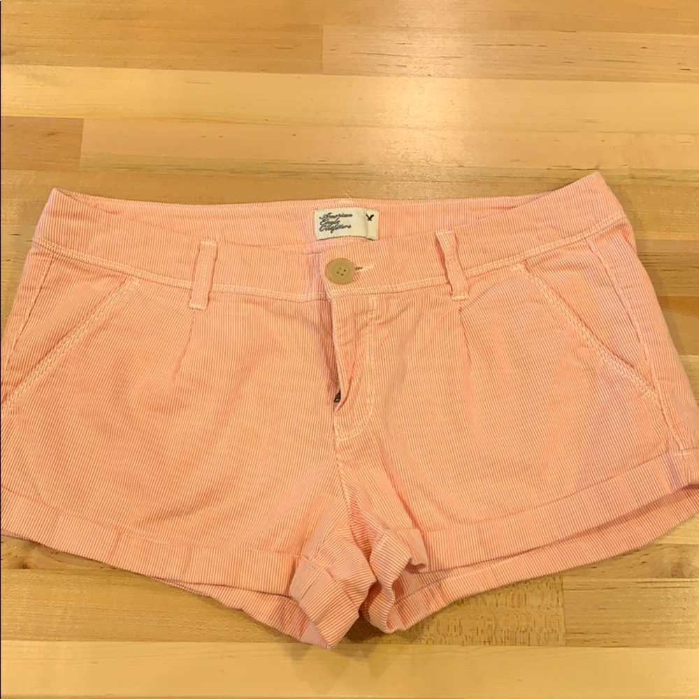 Red and Seersucker Shorts